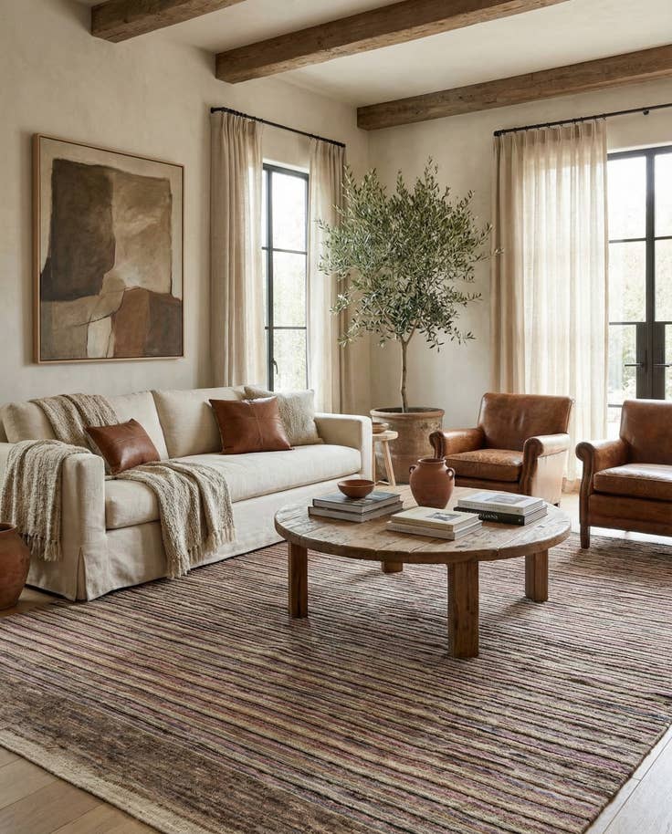 Detail image of 8' x 10' Hand Knotted Moroccan Wool Rug