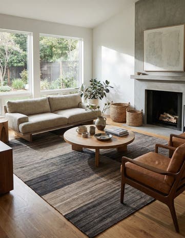 7' 8 x 9' 6 Hand Woven Kilim Modern Wool Rug