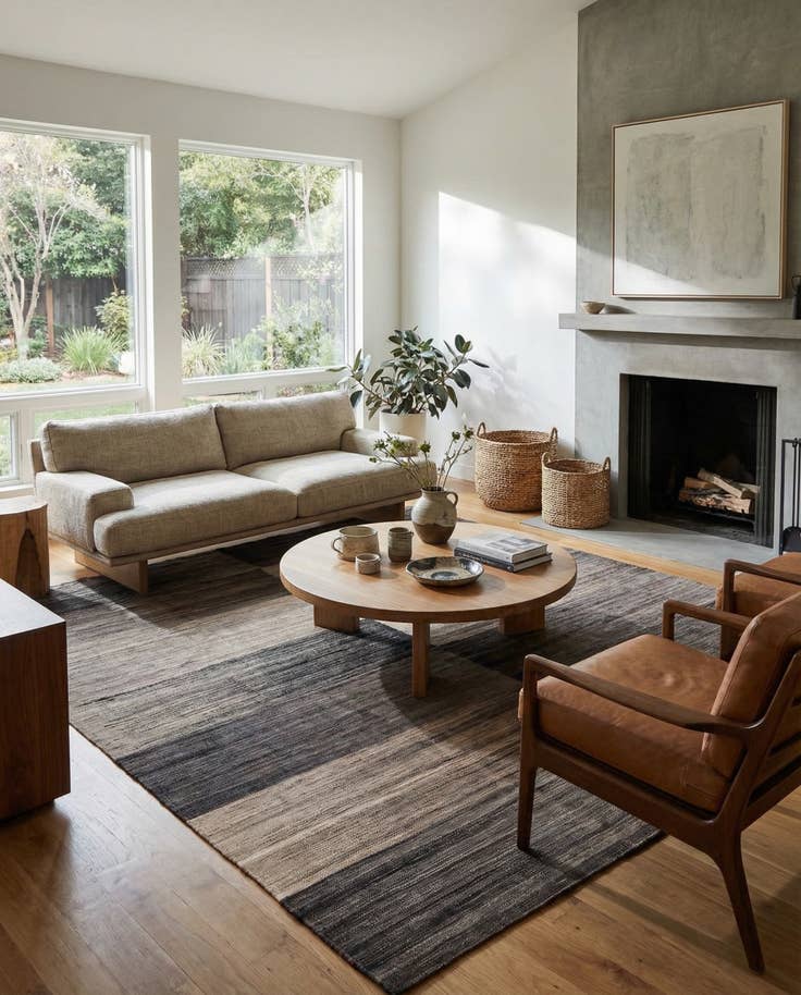 Detail image of 7' 8 x 9' 6 Hand Woven Kilim Modern Wool Rug