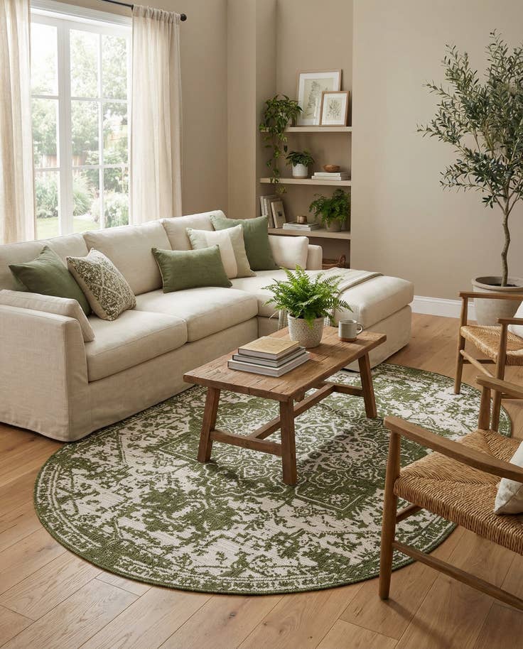 Detail image of 5' 3 x 8' Easy-Clean Jill Zarin Dubai Indoor / Outdoor Oval Rug