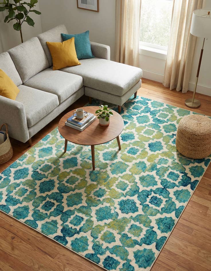 Detail image of 7' 10 x 7' 10 Azalea Square Rug