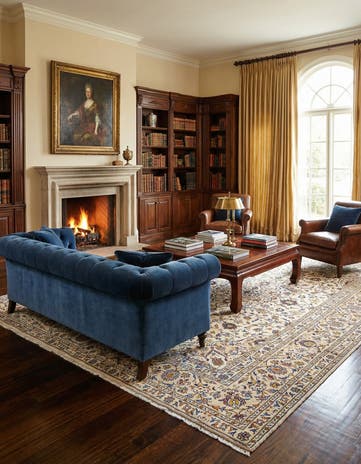 6' 3 x 9' 10 Kashan Wool Rug
