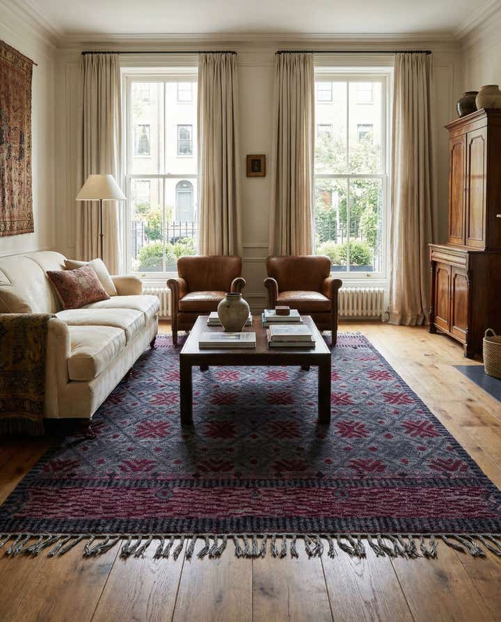 6' 6 x 9' 10 Hand Knotted Darya Wool Rug
