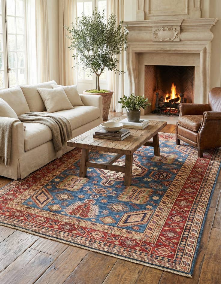 Detail image of 5' 6 x 7' 7  Hand Knotted Kazak Oriental Rug