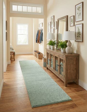 2' 2 x 13' Solid Frieze Runner Rug