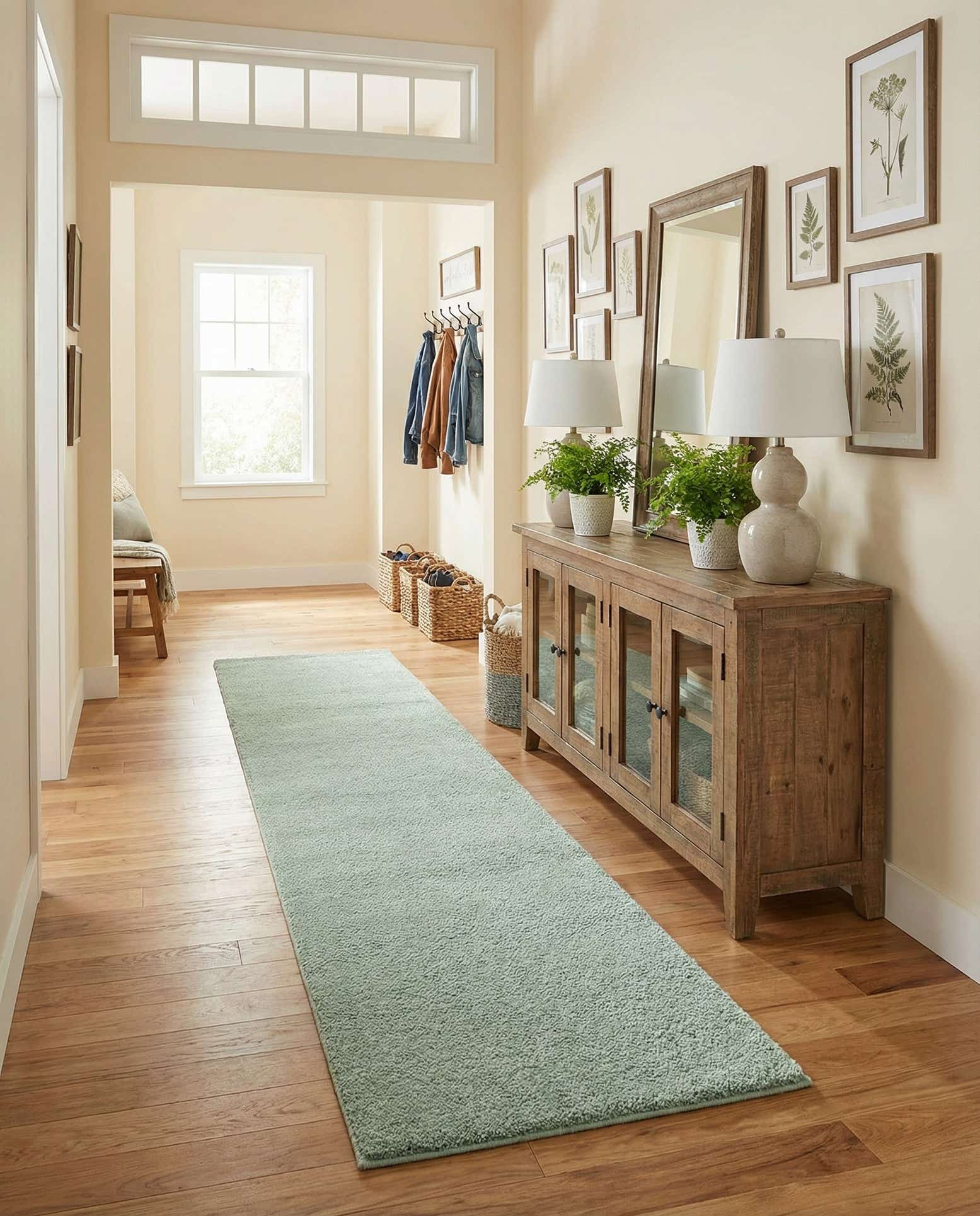 2' 2 x 13' Solid Frieze Runner Rug