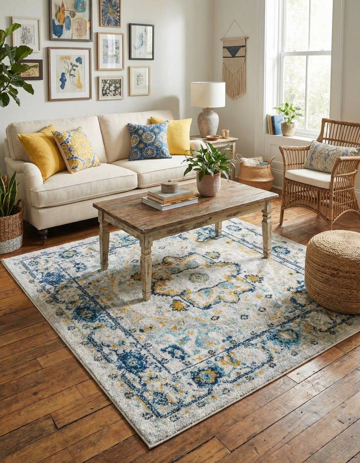 Detail image of 4' x 4' Madeline Vintage Square Rug