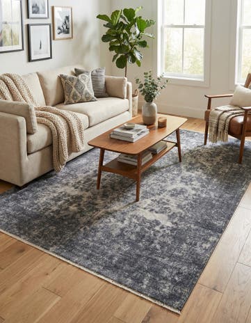 Gray and Blue Boutique Rug