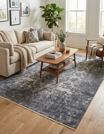 Gray and Blue Boutique Rug