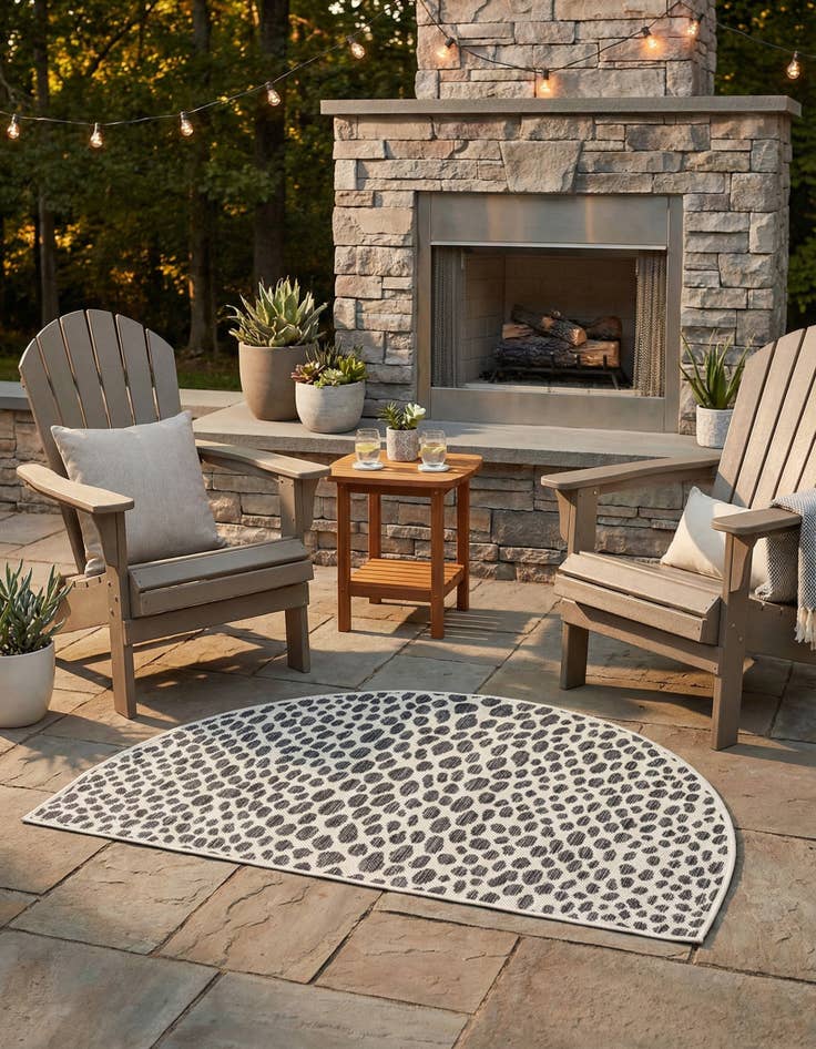 Detail image of  2' 2 x 3' 7  Washable Jill Zarin Cape Town Indoor / Outdoor Hearth Rug