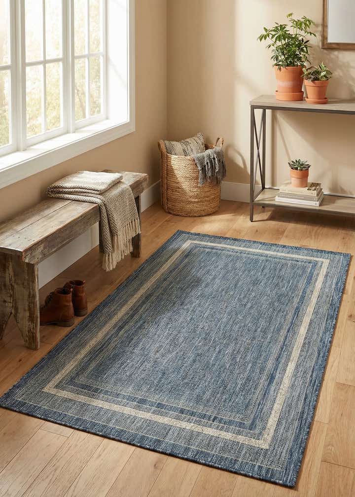 4' x 6' Easy-Clean Border Indoor / Outdoor Rug