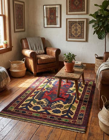 3' x 4' 10 Hand Knotted Sumak Wool Rug