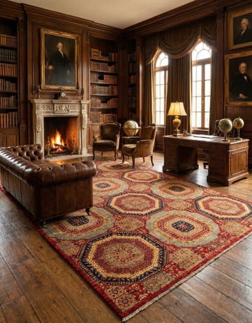 6' 10 x 9' 5 Hand Knotted Mamluk Ziegler Oriental Rug