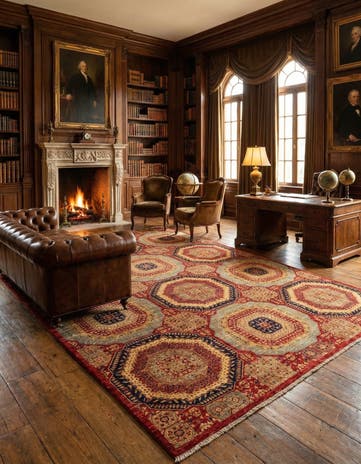 6' 10 x 9' 5 Hand Knotted Mamluk Ziegler Oriental Rug