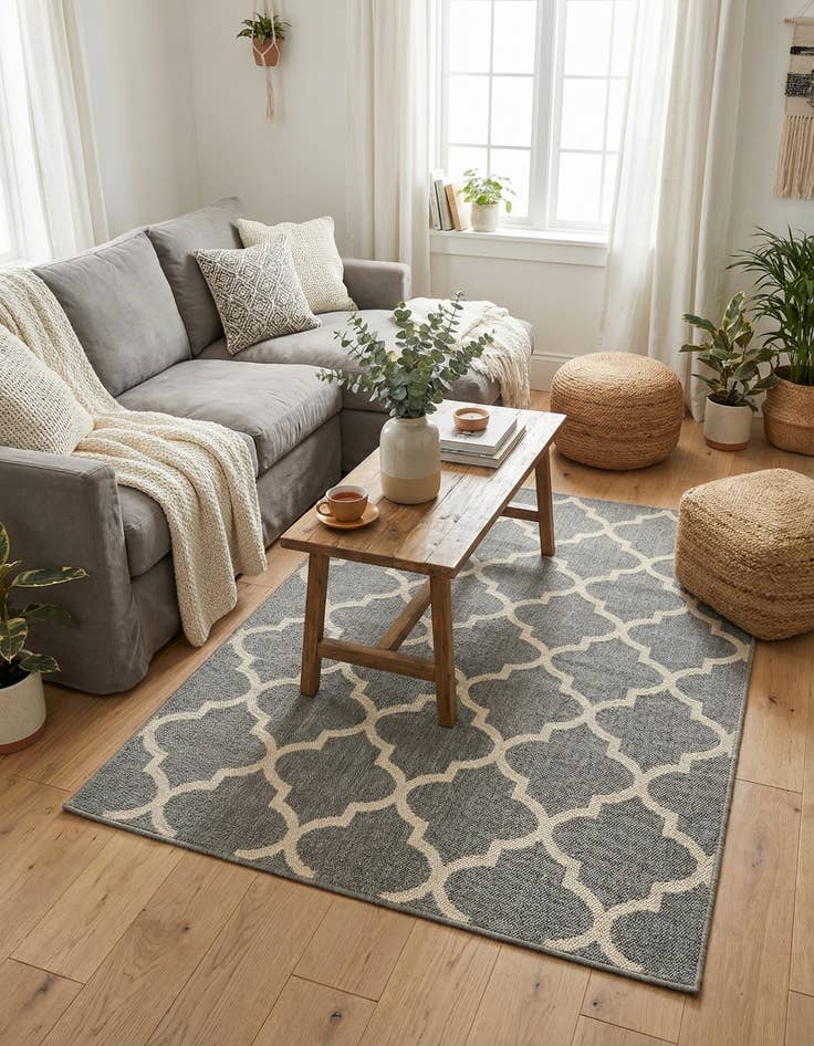 Detail image of  4' x 6' Kasbah Trellis Rug