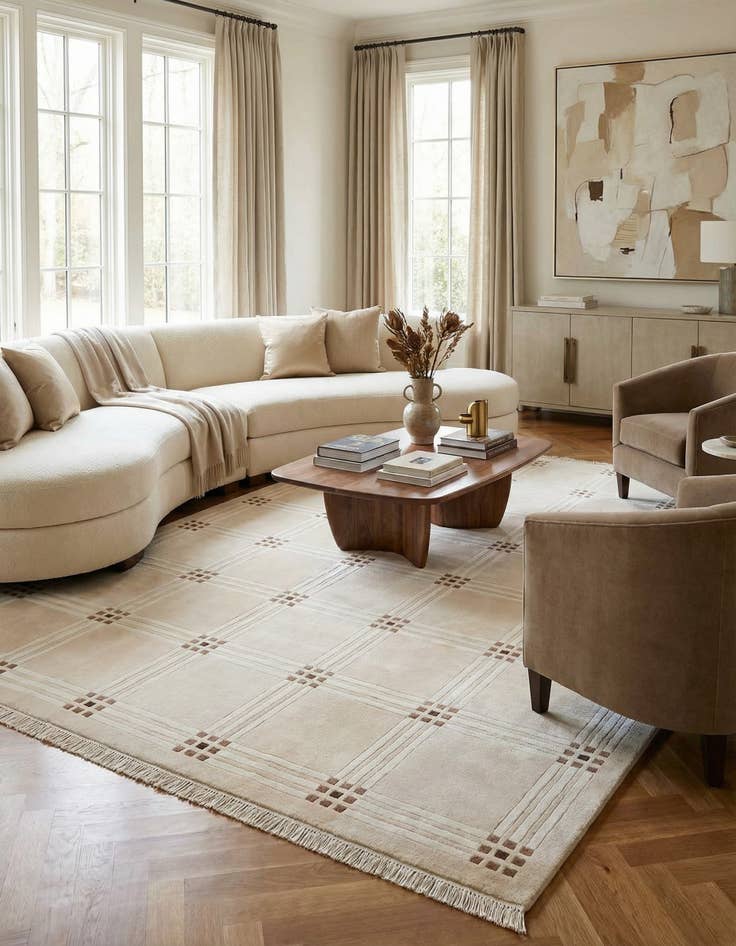 Detail image of  6' 7 x 9' 11  Hand Knotted Darya Wool Rug