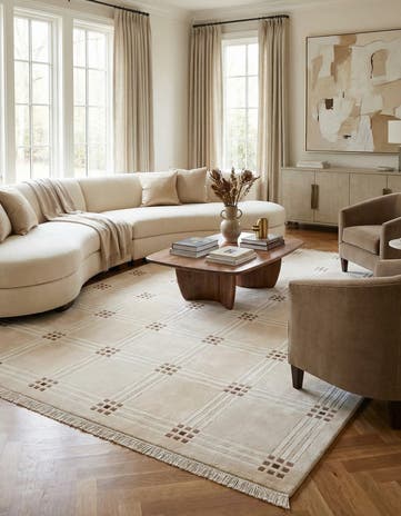6' 7 x 9' 11 Hand Knotted Darya Wool Rug