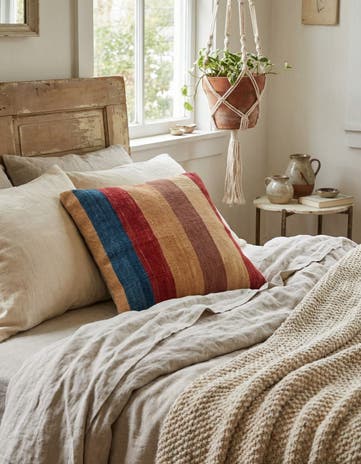 1' 6 x 1' 7 Hand Woven Pillow Wool Square Rug