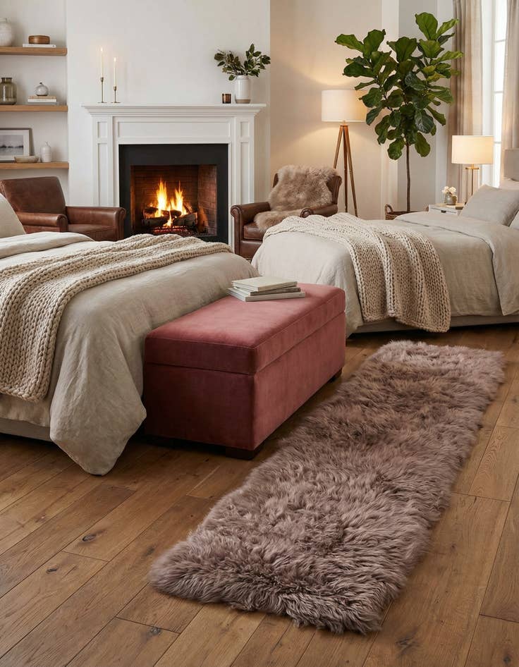 Detail image of  2' x 4' Sheepskin Runner Rug