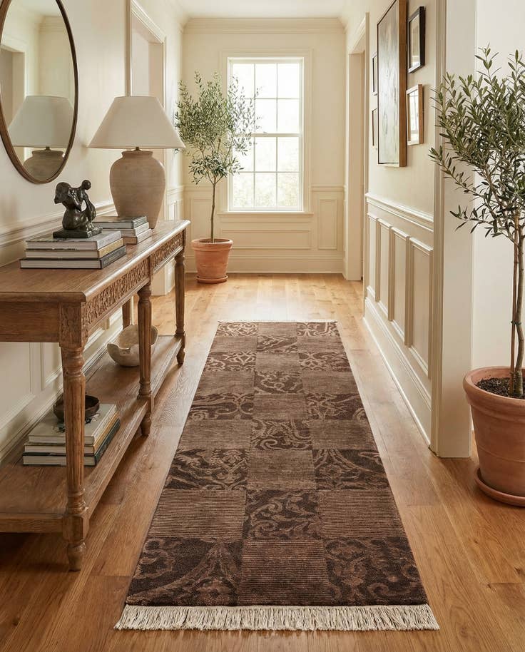 Detail image of 2' 8 x 9' 11 Hand Knotted Darya Wool Runner Rug