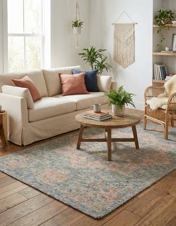 5' 3 x 8' Hand Woven Chenille Jute Rug