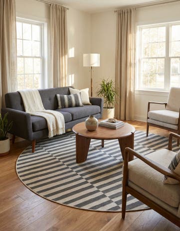 Dark Gray SoHo Round Rug