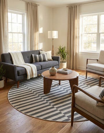 Dark Gray SoHo Round Rug