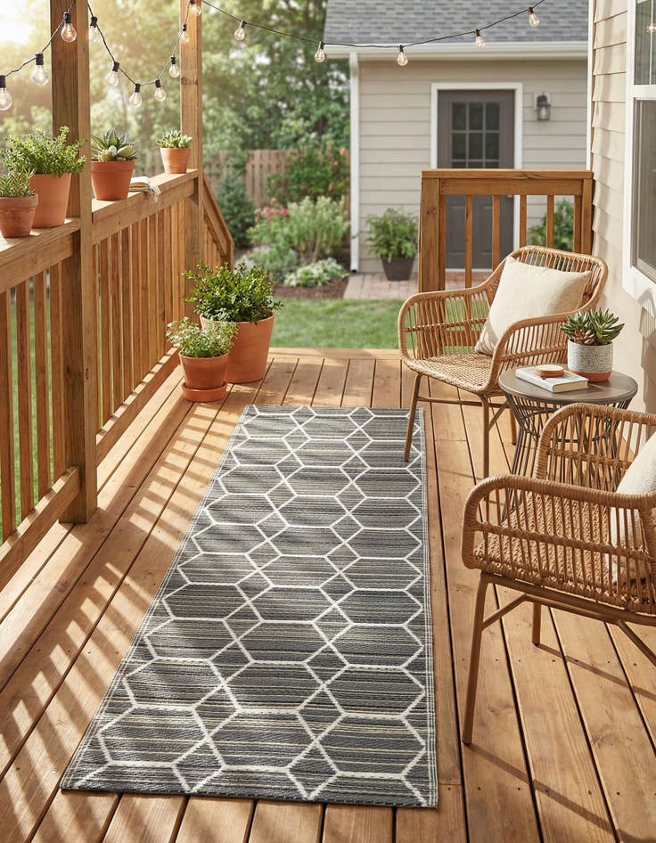 Detail image of  2' x 6'  Washable Vista Breeze Indoor / Outdoor Runner Rug