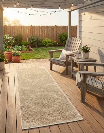 2' x 6' 1 Easy-Clean Traditional Indoor / Outdoor Runner Rug