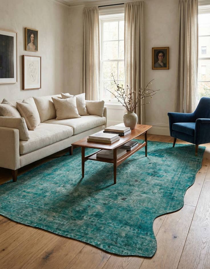 Detail image of 6' 5 x 9' 7  Hand Knotted Ultra Vintage Persian Wool Rug