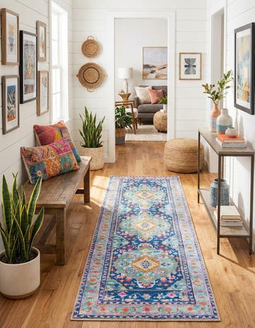 2' 6 x 12' Washable Timeless Runner Rug