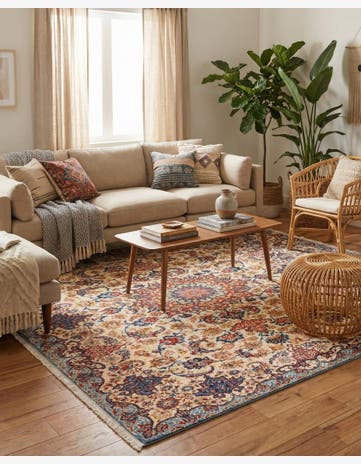 Beige Boutique Square Rug