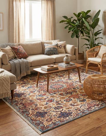 Beige Boutique Square Rug