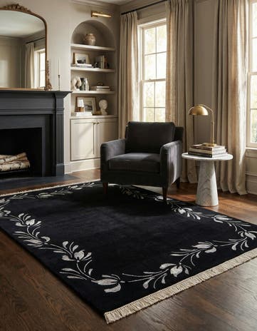 4' 11 x 6' 11 Hand Knotted Darya Wool Rug