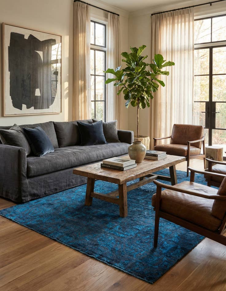 Detail image of 6' x 9'  Hand Knotted Darya Rug