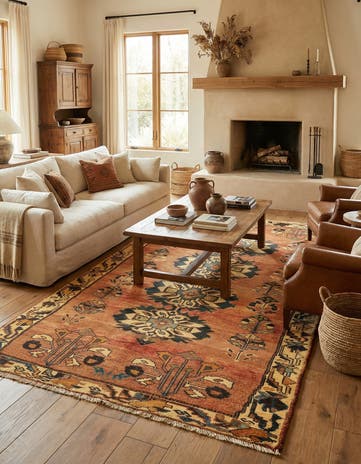 4' x 7' 10 Gabbeh Wool Rug