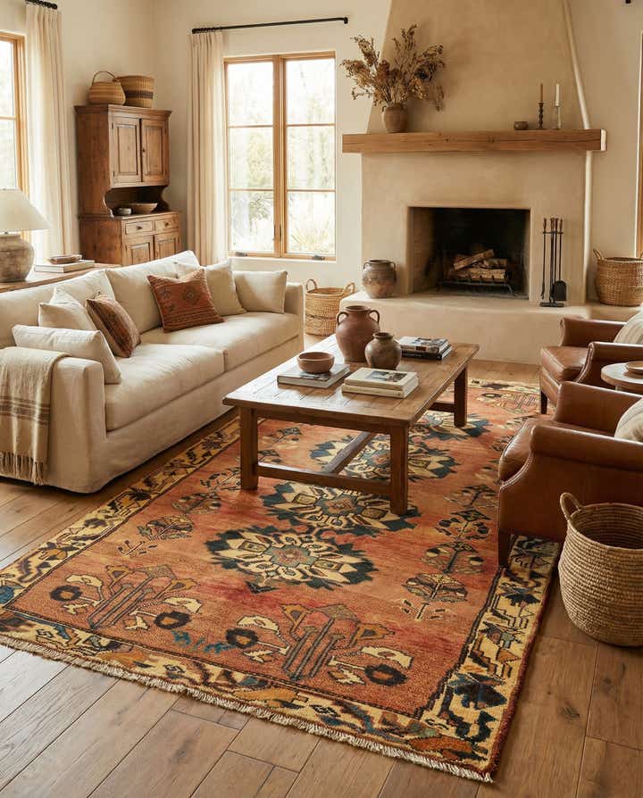 4' x 7' 10 Gabbeh Wool Rug