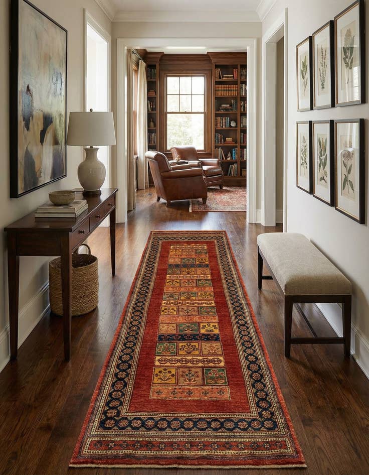 Detail image of 2' 8 x 9' 6 Luribaft Wool Runner Rug