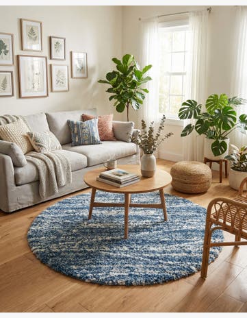 5' 3 x 5' 3 Serenity Shag Round Rug