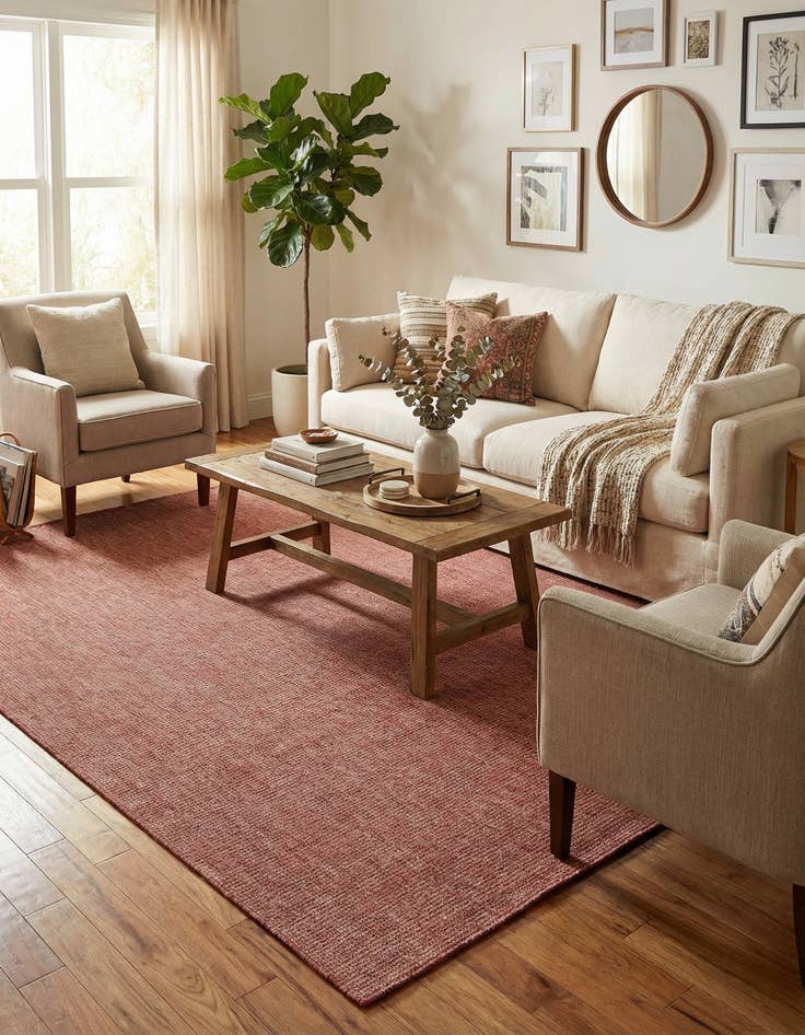 Detail image of  7' x 10'  Washable Solid Indoor / Outdoor Rug