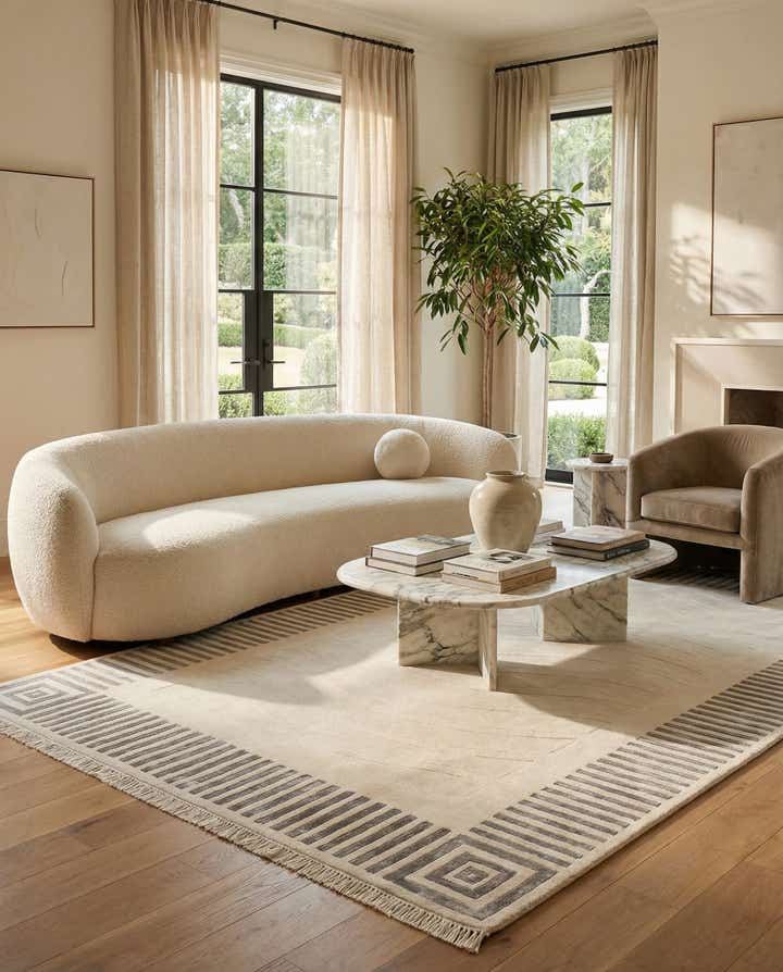6' 7 x 9' 9 Hand Knotted Darya Wool Rug