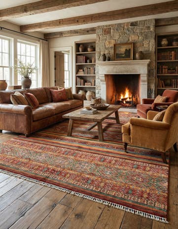 8' x 9' 9 Kazak Wool Rug
