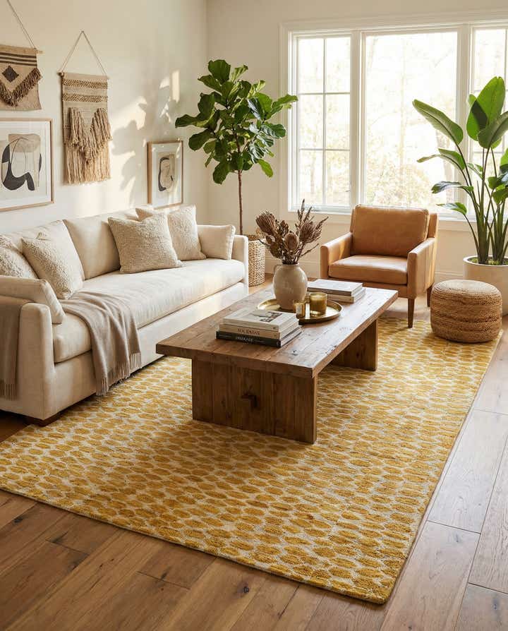 6' x 9' 2 Hand Knotted Moroccan Wool Rug