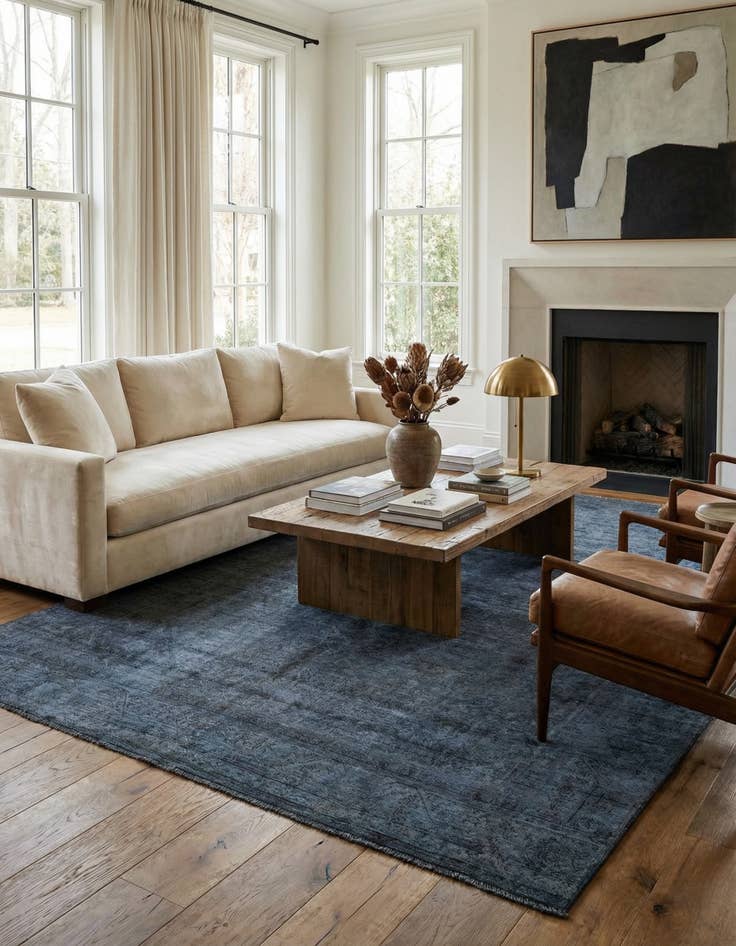 Detail image of 8' 8 x 12'  Hand Knotted Ultra Vintage Persian Wool Rug