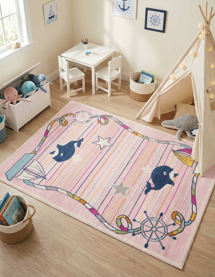 Detail image of 5' 3 x 7' 7  Washable  Indoor / Outdoor Rug