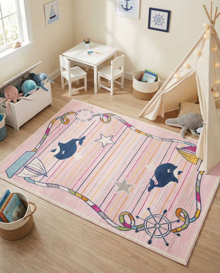 5' 3 x 7' 7 Easy-Clean Indoor / Outdoor Rug