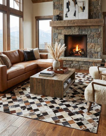 5' 4 x 7' 6 Cowhide Rug