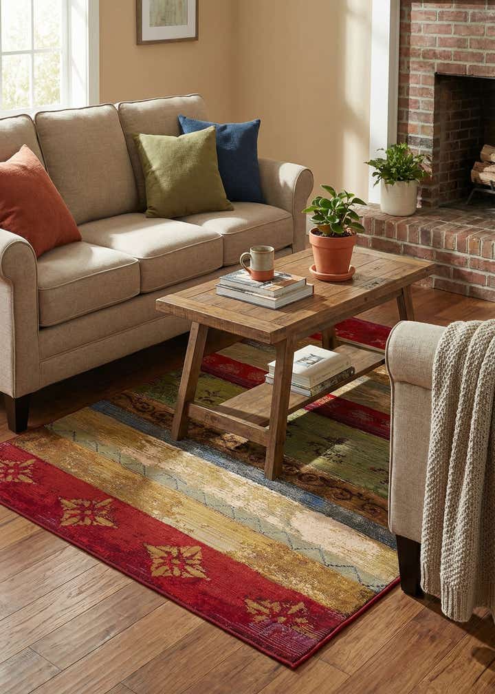 4' x 6' Easy-Clean Modern Indoor / Outdoor Rug