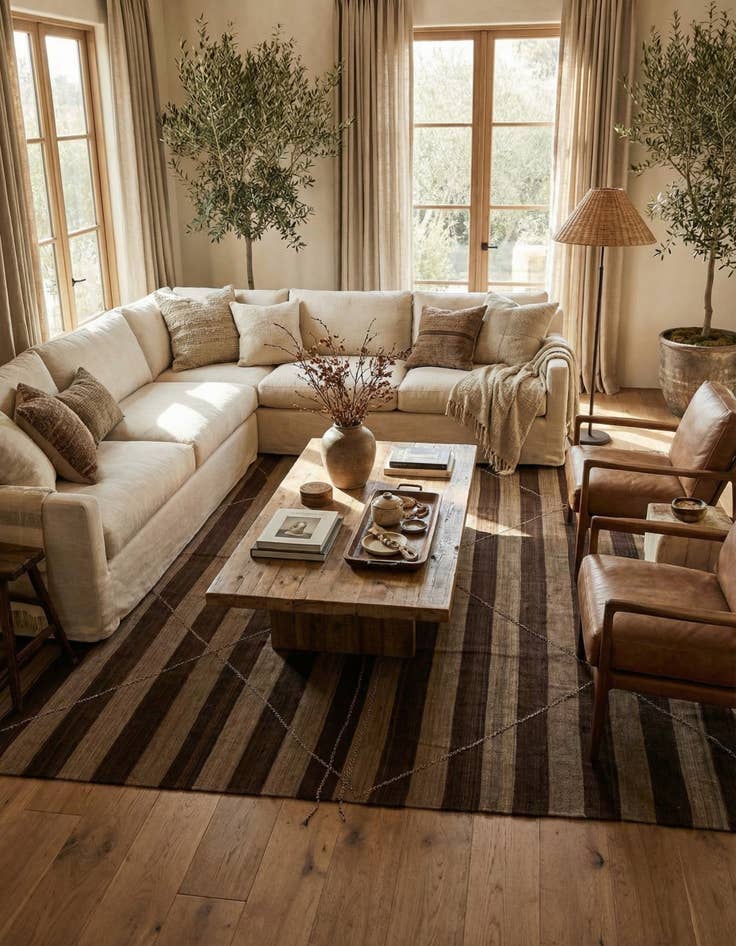 Detail image of 13' 3 x 13' 7  Hand Knotted Moroccan Wool Square Rug