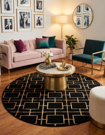 6' x 6' Marilyn Monroe™ Glam Deco Round Rug